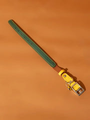 Breakaway Leather Cat Collar YELLOW