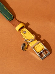 Breakaway Leather Cat Collar YELLOW