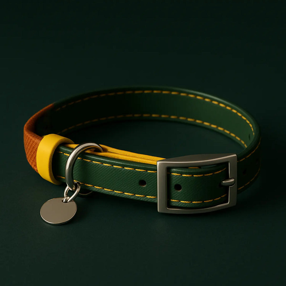 Leather Cat Collar Brown