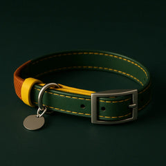Breakaway Leather Cat Collar YELLOW