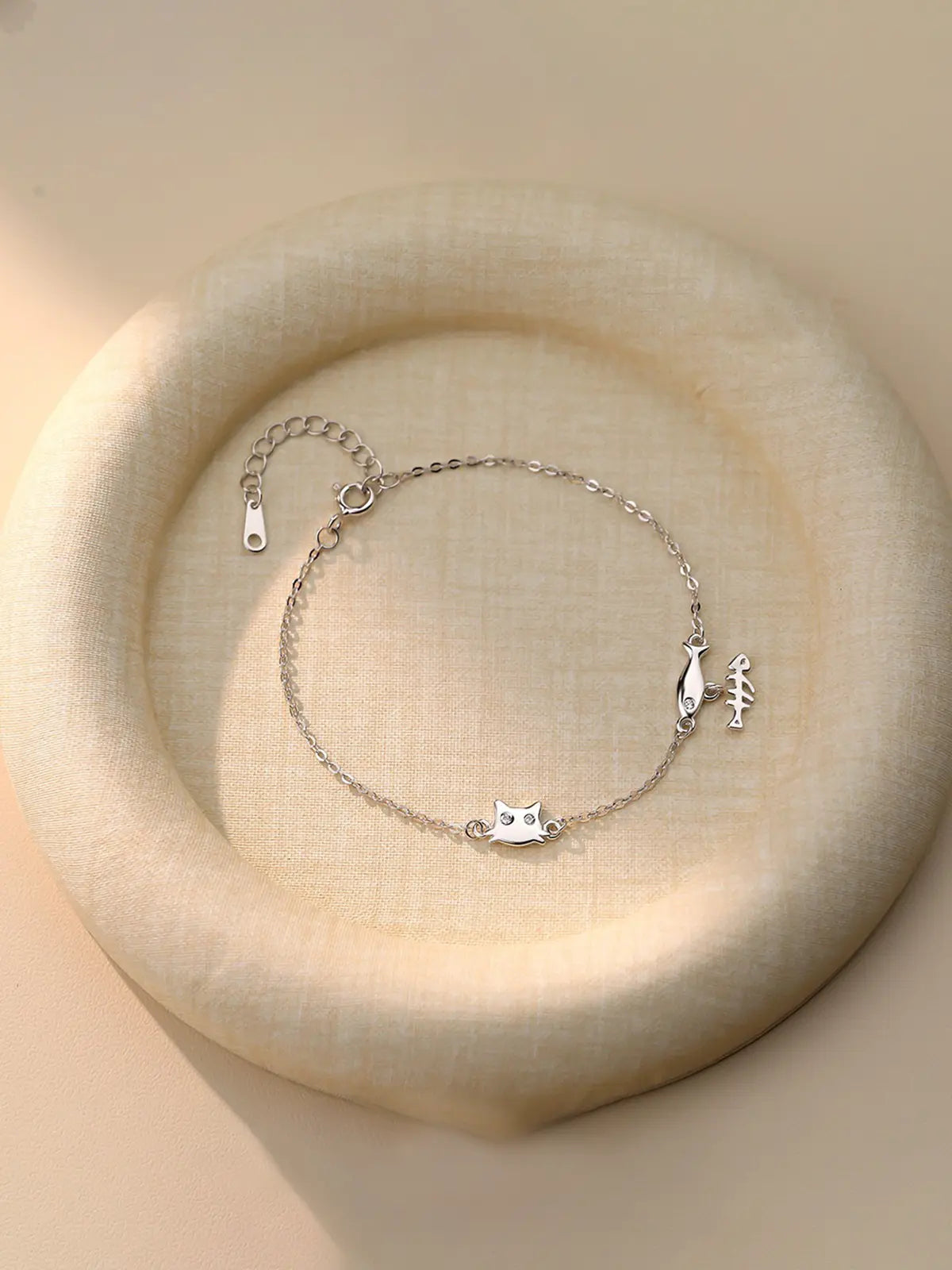 Cat Fishbone Bracelet