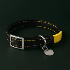 Breakaway Leather Cat Collar YELLOW