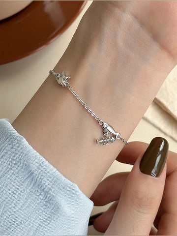 Cat Fishbone Bracelet