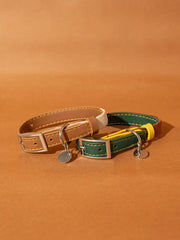 Breakaway Leather Cat Collar YELLOW