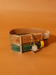 Breakaway Leather Cat Collar YELLOW