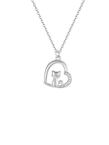 Heart Cat Necklace