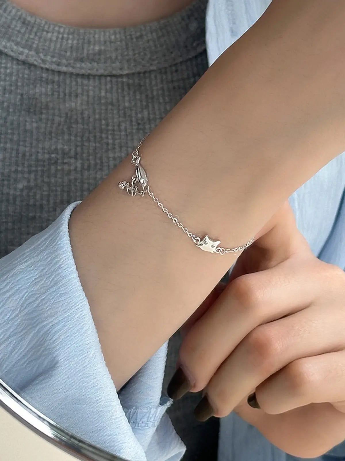 Cat Fishbone Bracelet