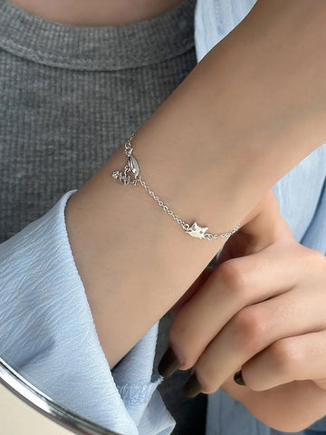 Cat Fishbone Bracelet