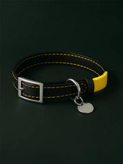 Breakaway Leather Cat Collar YELLOW